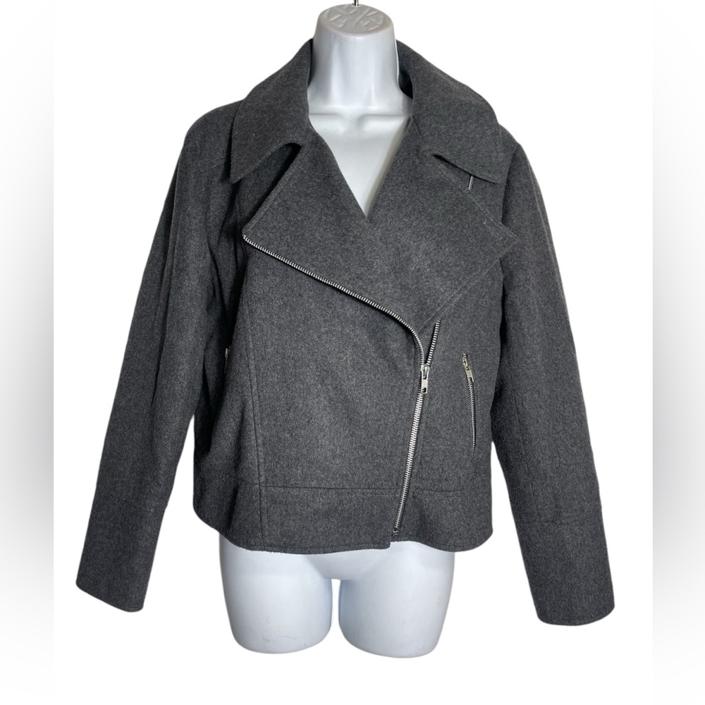 Charles Gray London blazer  ladies‎ large grey wool blend jacket blazer STUNNING